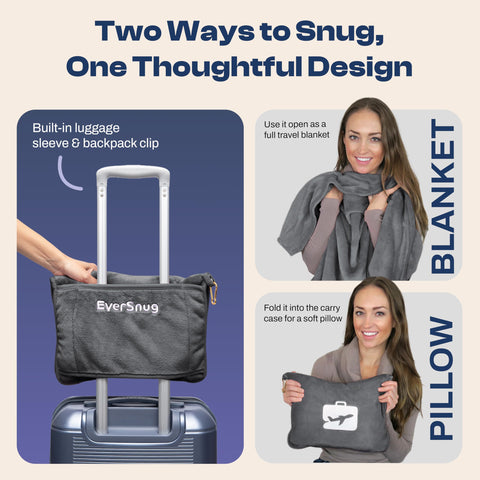 EverSnug close-up of microplush texture — soft feel for comfortable travel