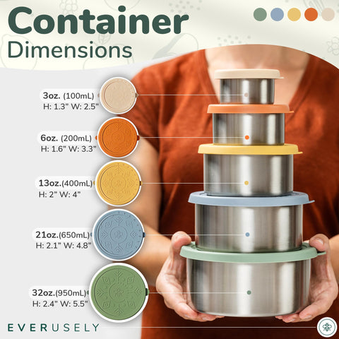 Everusely open containers showing food inside for convenient meal organization