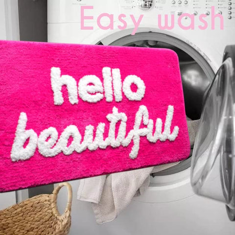 Evovee close shot of Hello Beautiful wording emphasizing uplifting sentiment