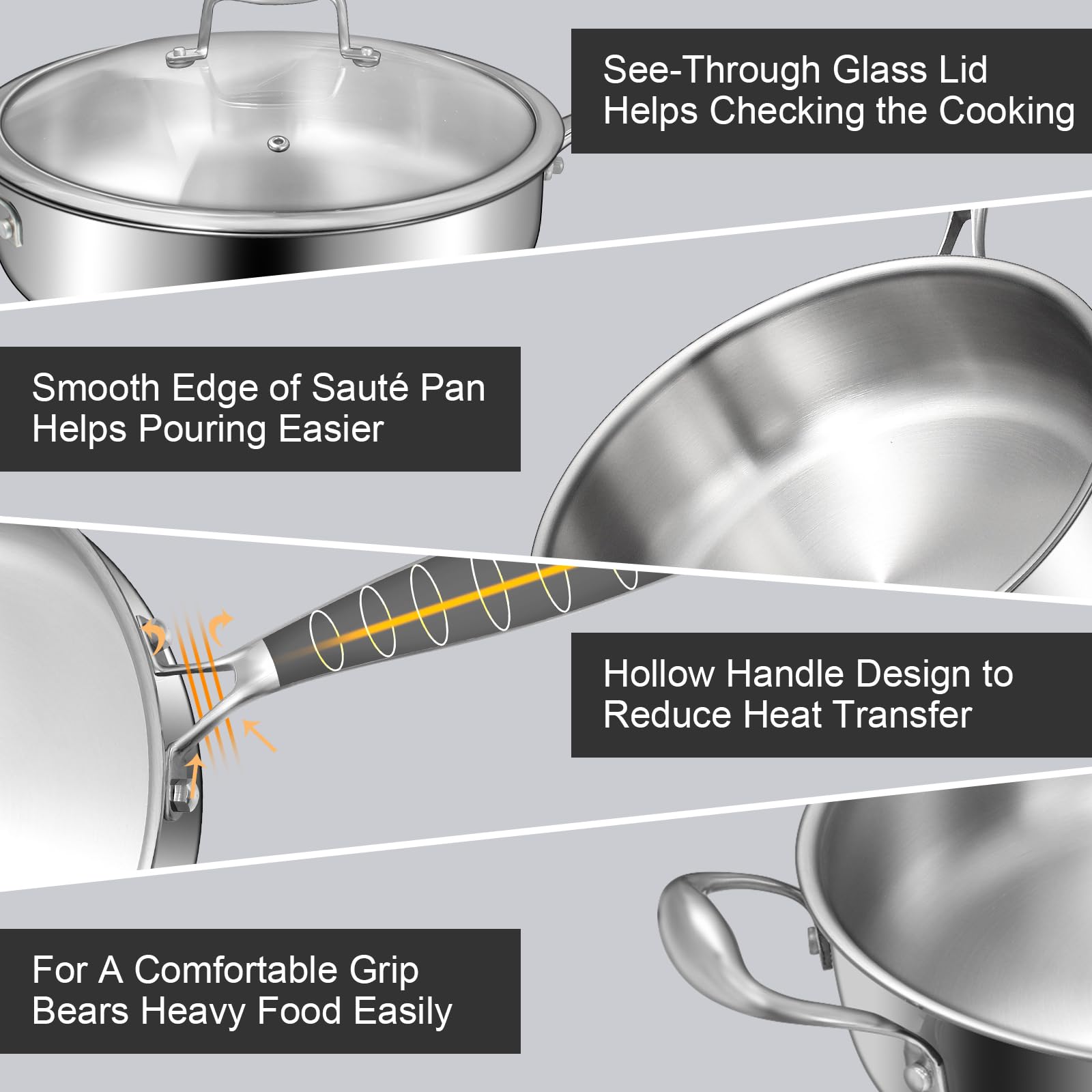 EWFEN pan with lid in kitchen setting demonstrating covered braising convenience