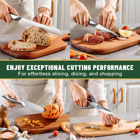 EWFEN bread and slicing knives in use showing clean cuts and consistent performance