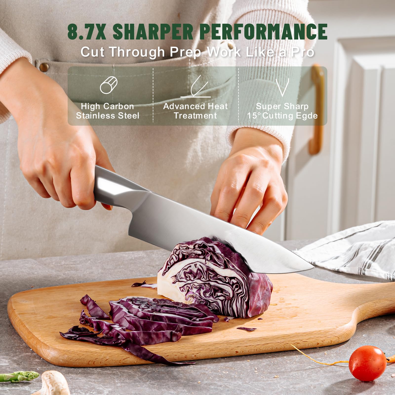 EWFEN built-in sharpener slot in block for fast one-hand edge maintenance