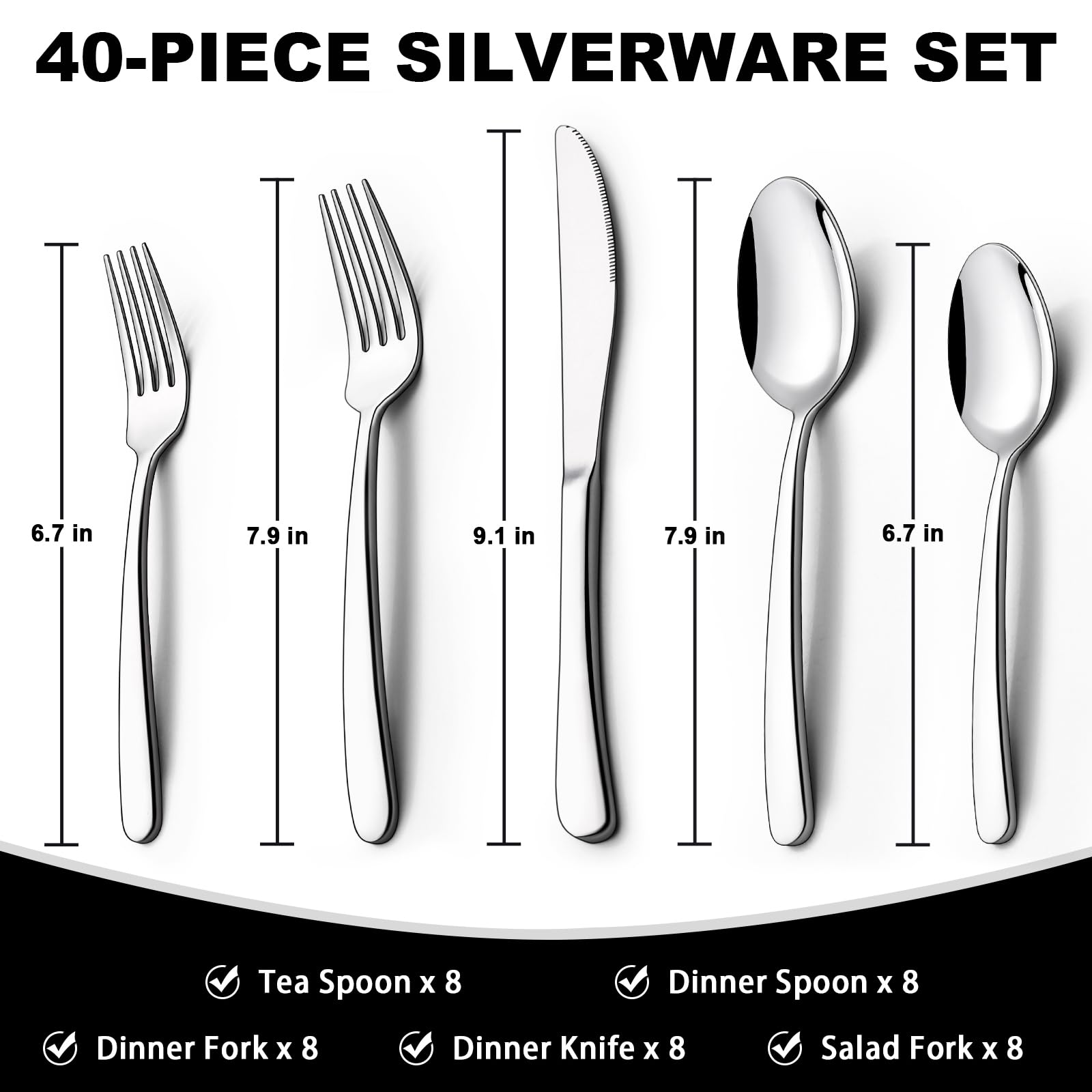 EWFEN drawer organizer open, tidy compartments keep cutlery neatly sorted