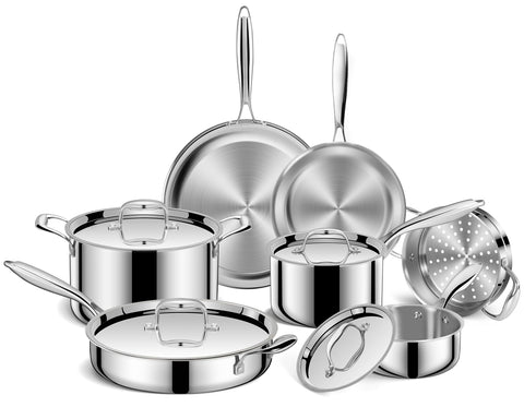 EWFEN cookware front view showing all pieces and usefulness