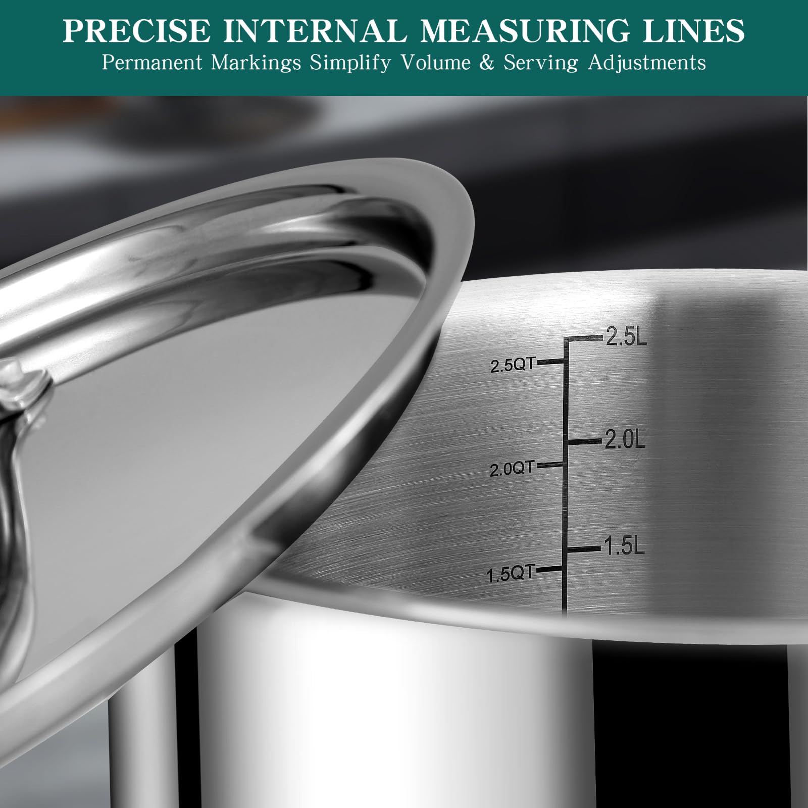 EWFEN saucepan pouring broth cleanly to reduce spills
