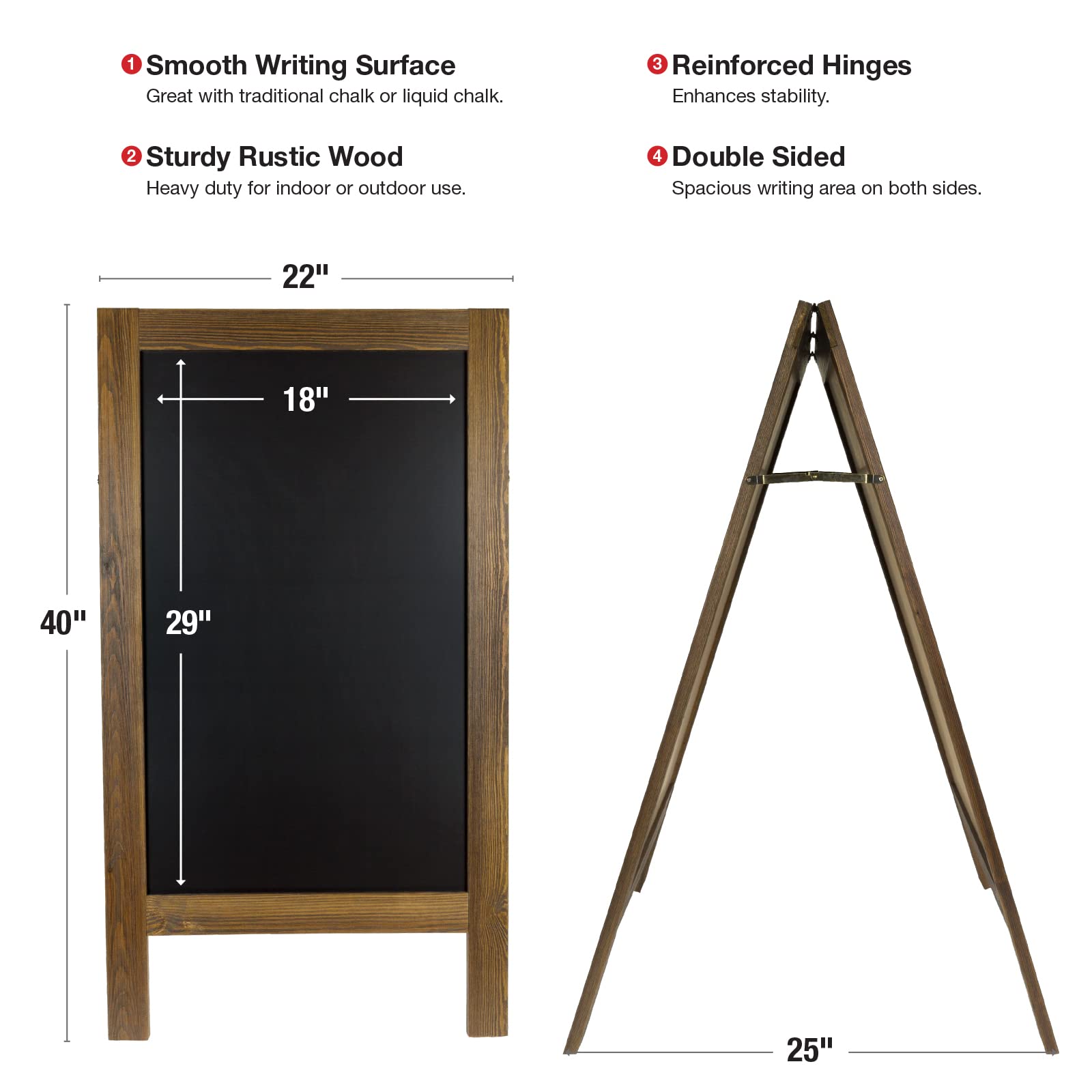 Excello Global markers and stencil kit included for easy professional signage