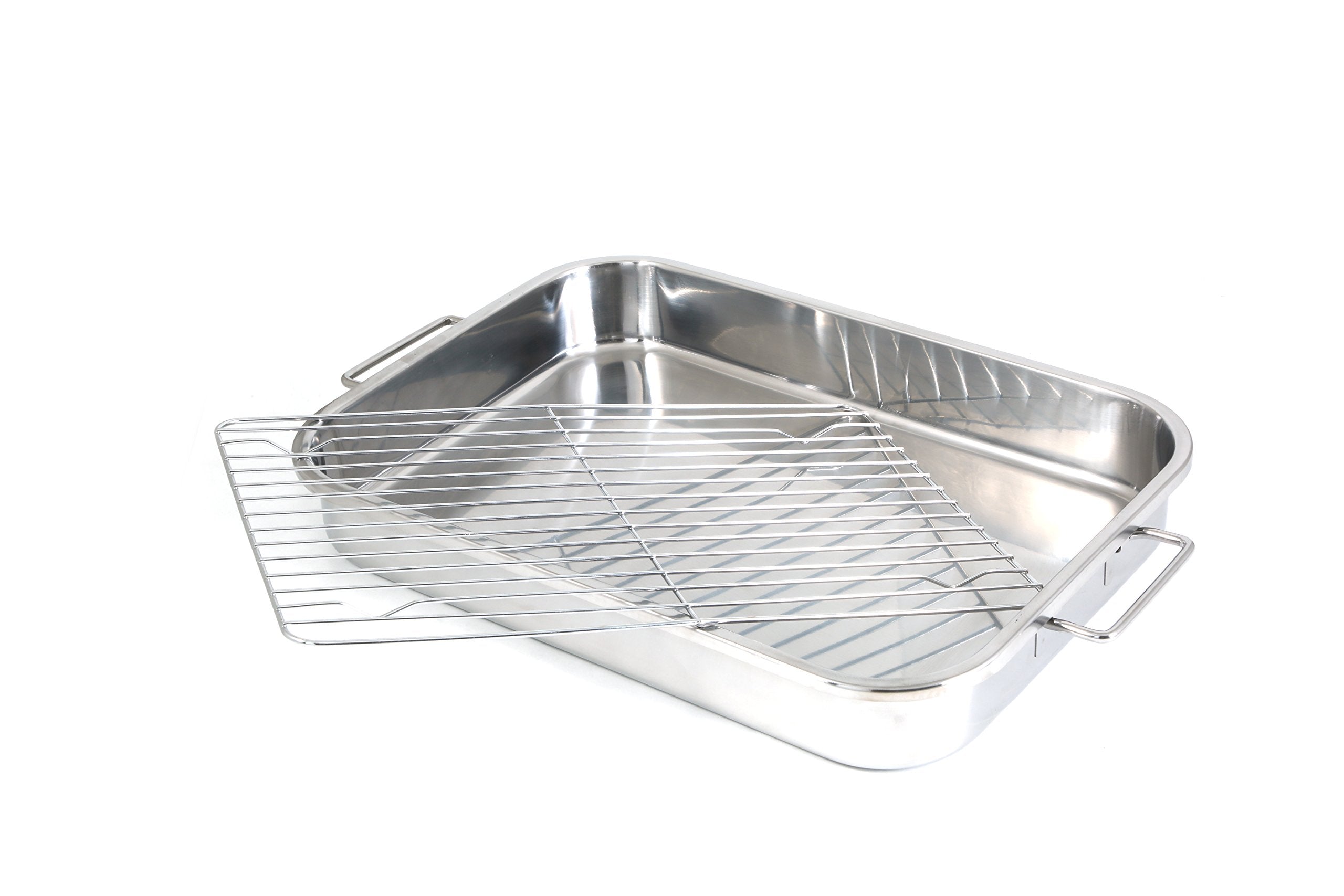 EXCELSTEEL Cook Pro chrome rack elevating a roast for even browning benefit