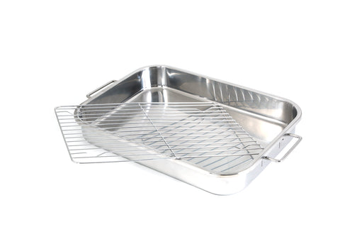 EXCELSTEEL Cook Pro chrome rack elevating a roast for even browning benefit