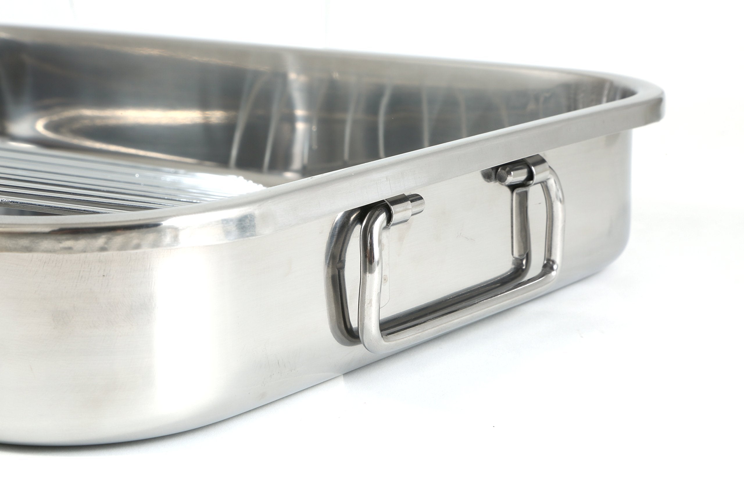 EXCELSTEEL Cook Pro both pan sizes side-by-side for portion and oven fit