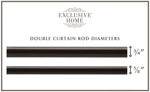 Exclusive Home double rod installed with layered curtains, improves light control and privacy