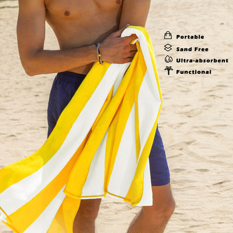 Exclusivo Mezcla four towels laid flat to show color variety and full coverage