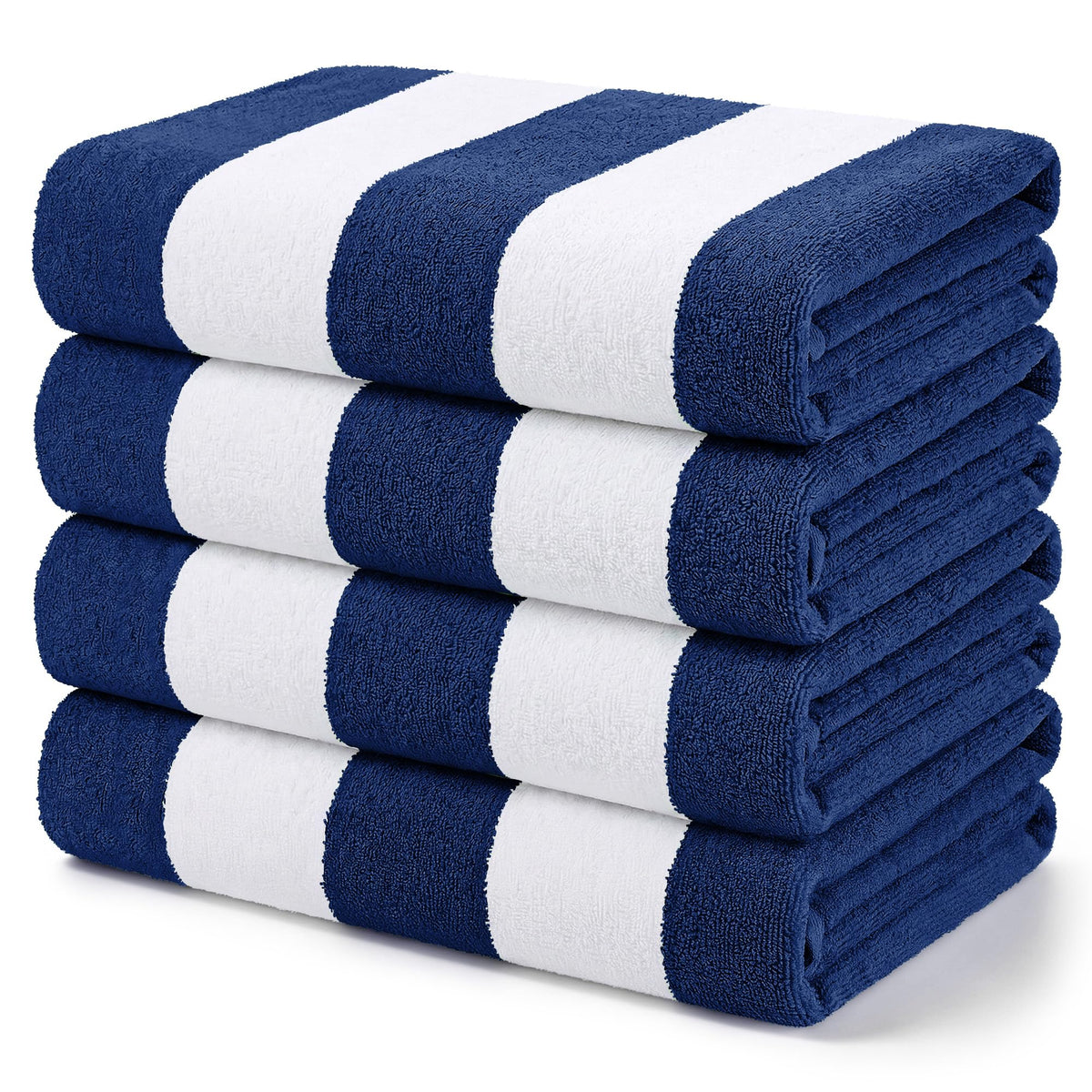 Exclusivo Mezcla front packaging view showing four striped towels for quick identification and convenience