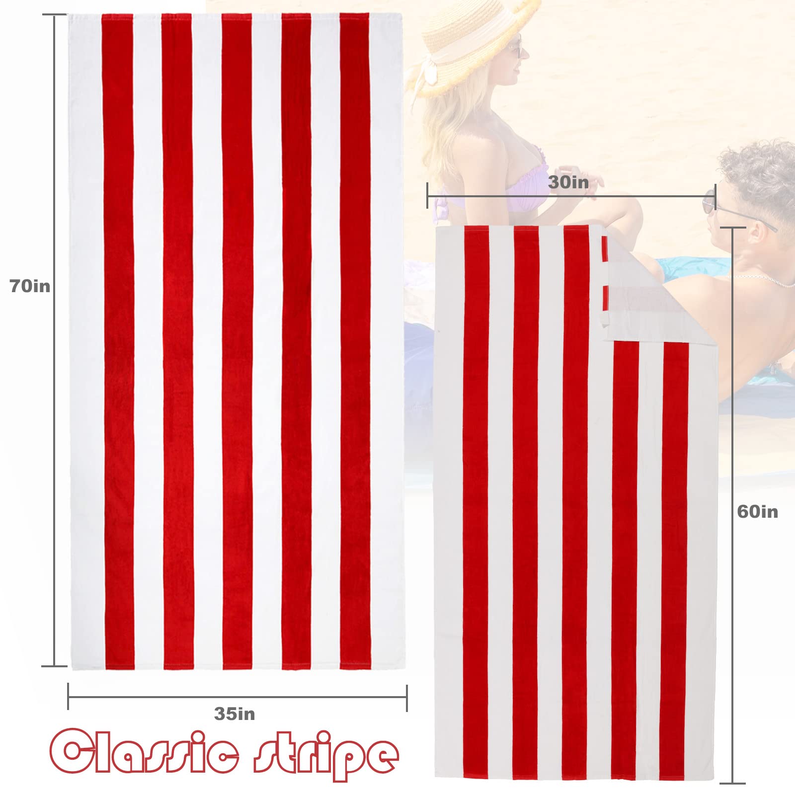 Exclusivo Mezcla full-size towel spread on sand provides large coverage for beach