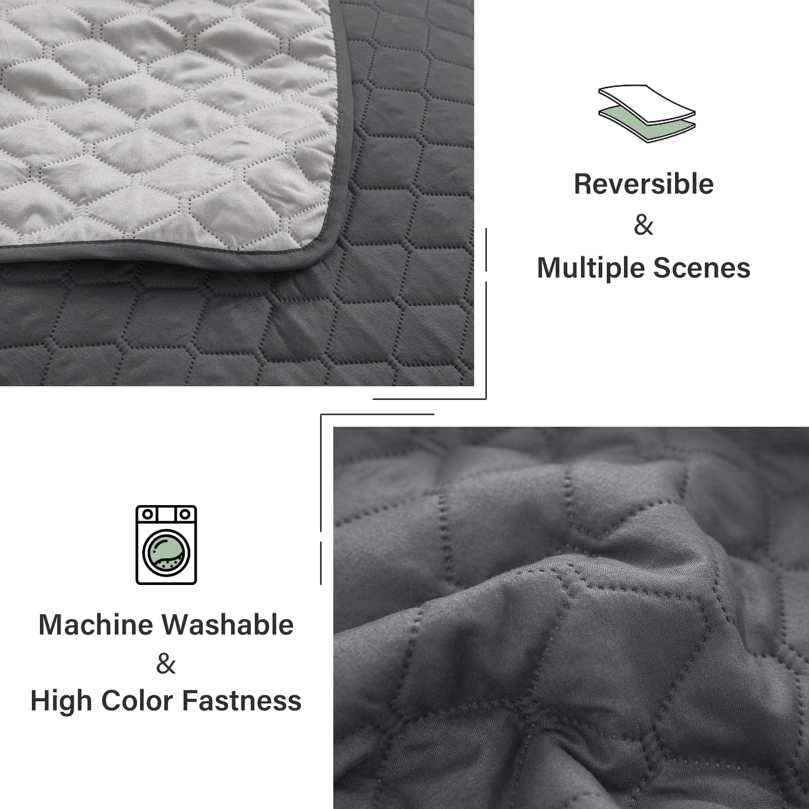 Exclusivo Mezcla quilt on made bed in modern bedroom illustrating versatile decor appeal