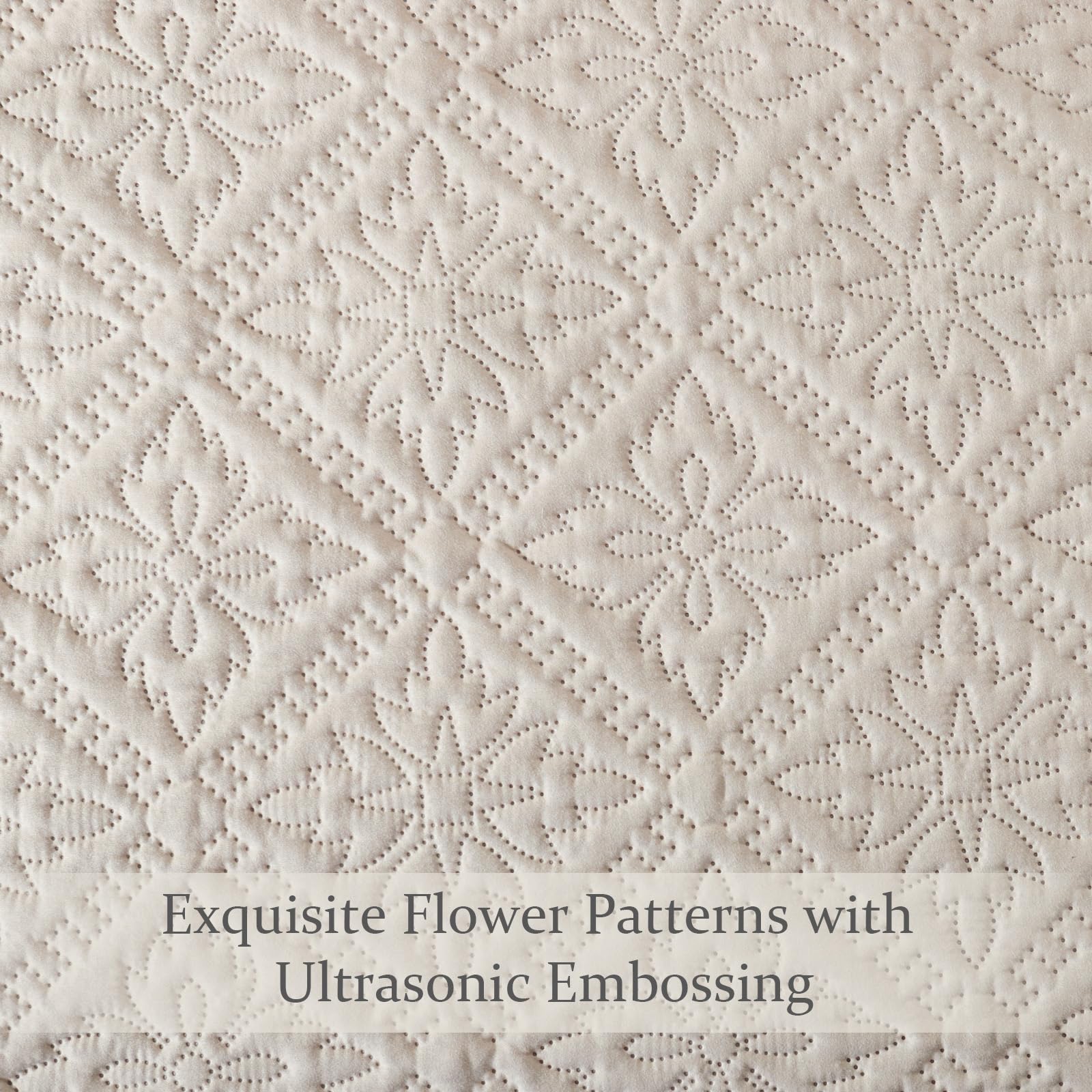 Exclusivo Mezcla quilt size comparison with ruler showing 104x96 inch scale for fit guidance