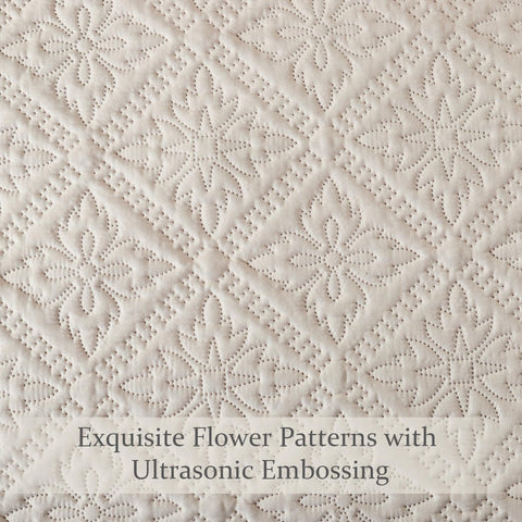 Exclusivo Mezcla quilt size comparison with ruler showing 104x96 inch scale for fit guidance