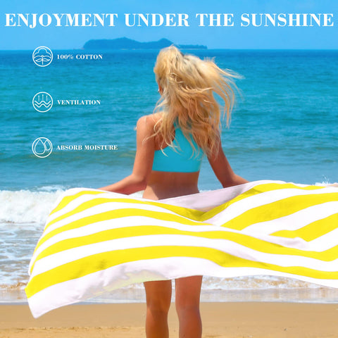 Exclusivo Mezcla towel beside sunglasses shows size comparison and portability