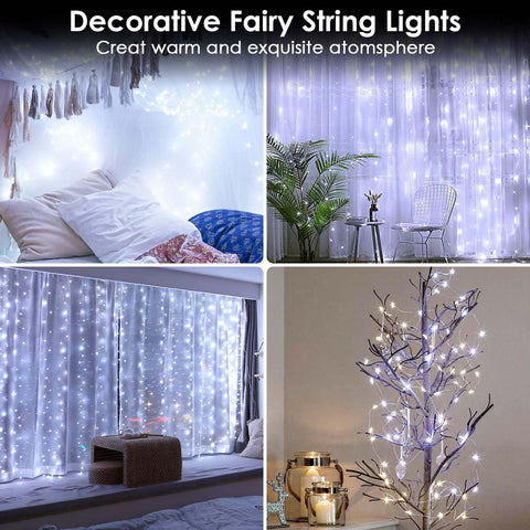 EXF string lights in a glass jar centerpiece creating soft decorative illumination