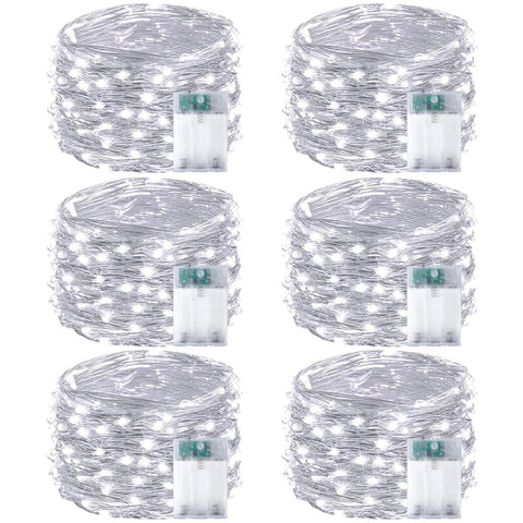 EXF front packaging showing six 16ft cool white LED strings for easy setup