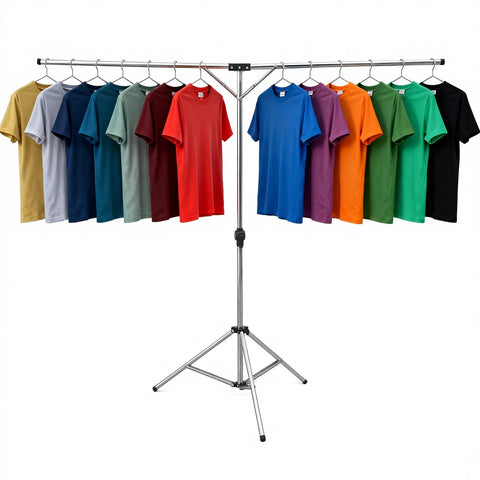 exilot front view folded rack showing compact storage and portability