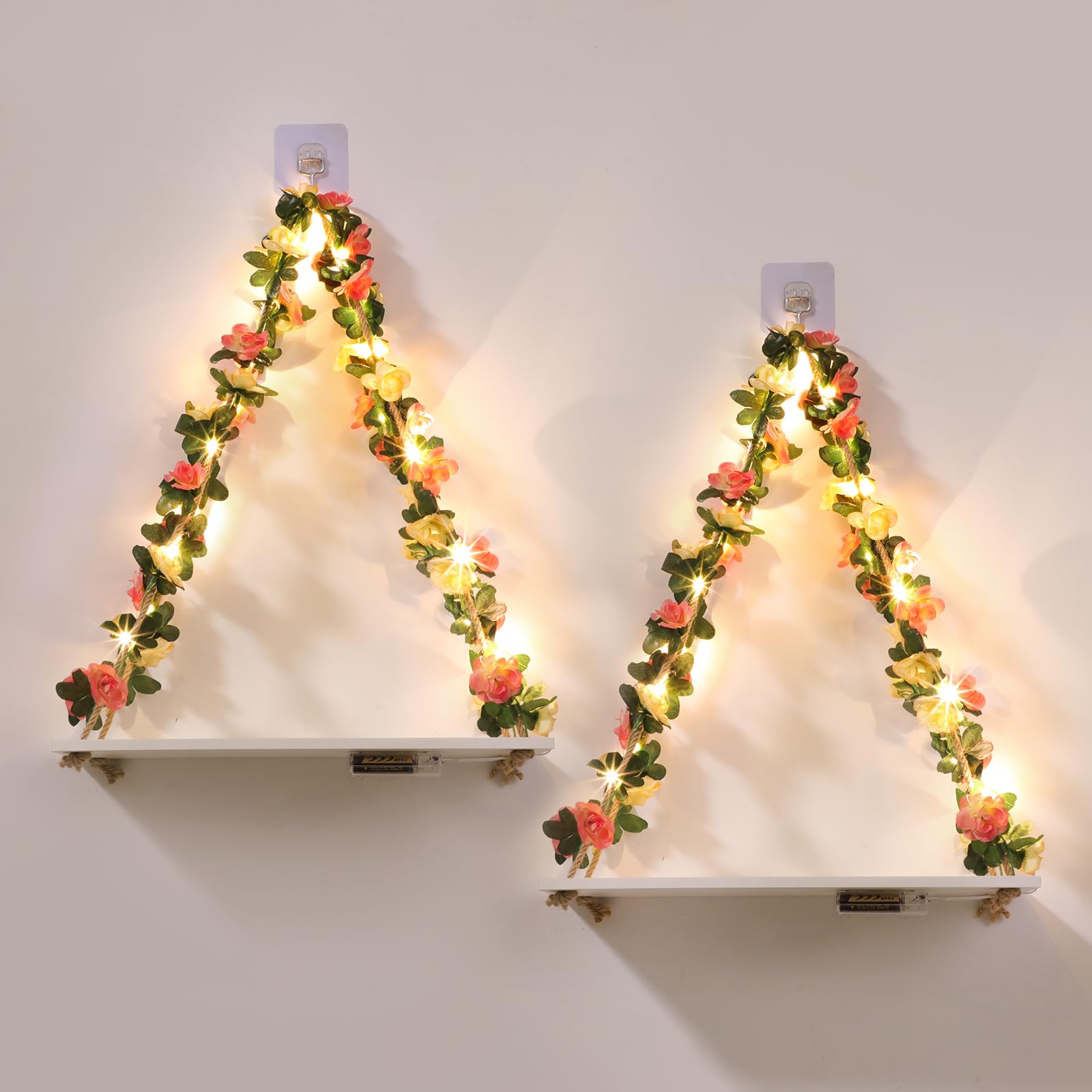EXIN DECHEN front view shelf showing compact design and cozy lighting benefit