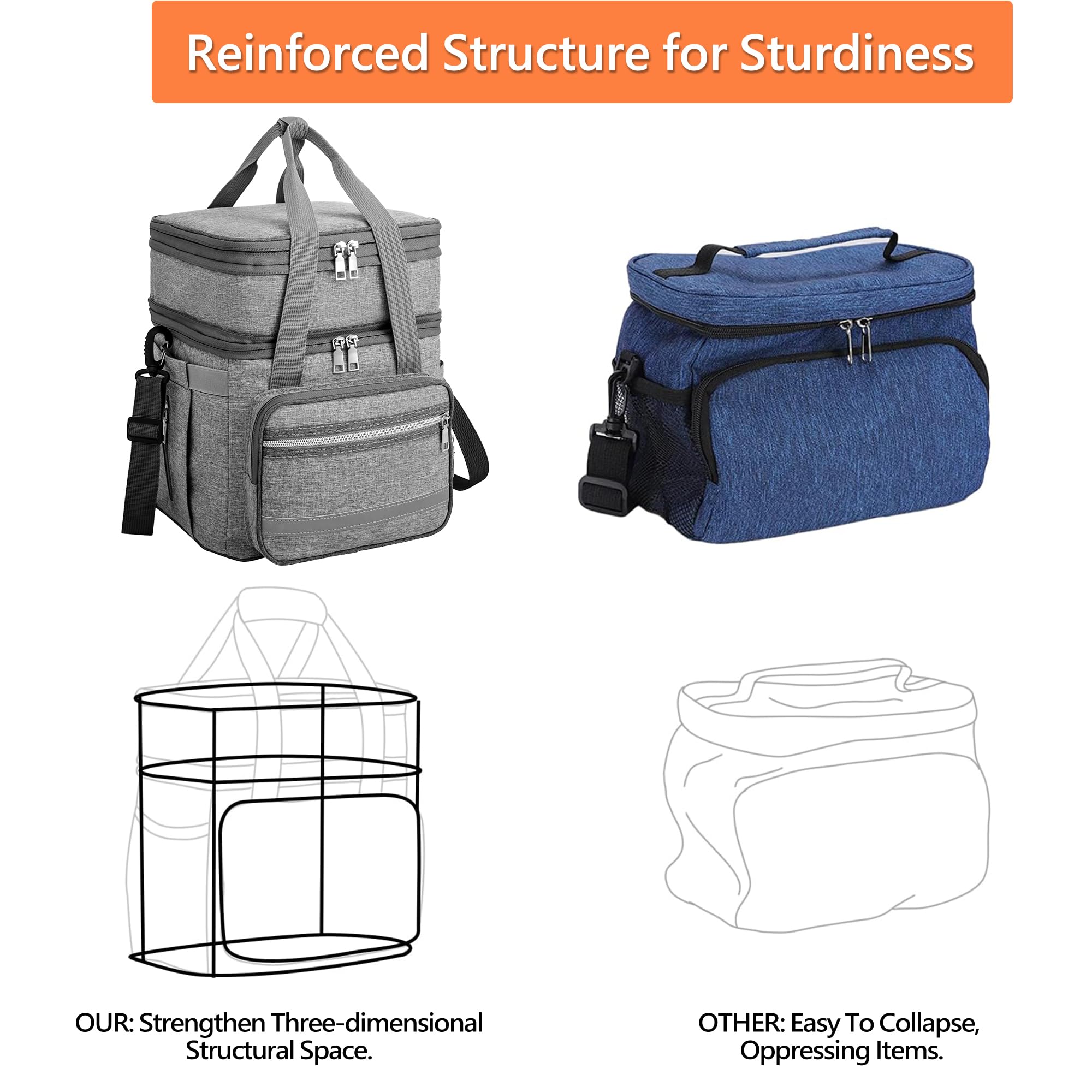 EXLIFBAG showing adjustable shoulder strap and sturdy handle for comfortable carrying