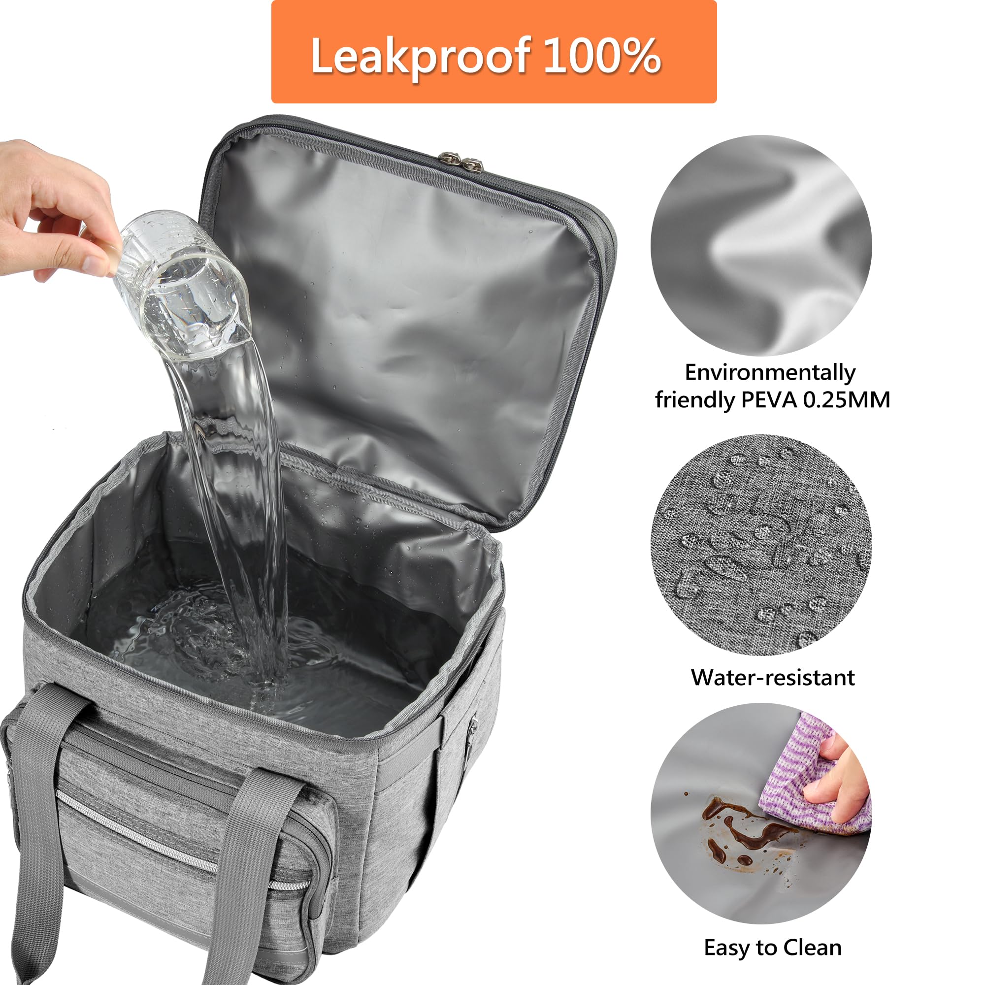 EXLIFBAG side pocket holding paper towel and bottle for quick-access convenience