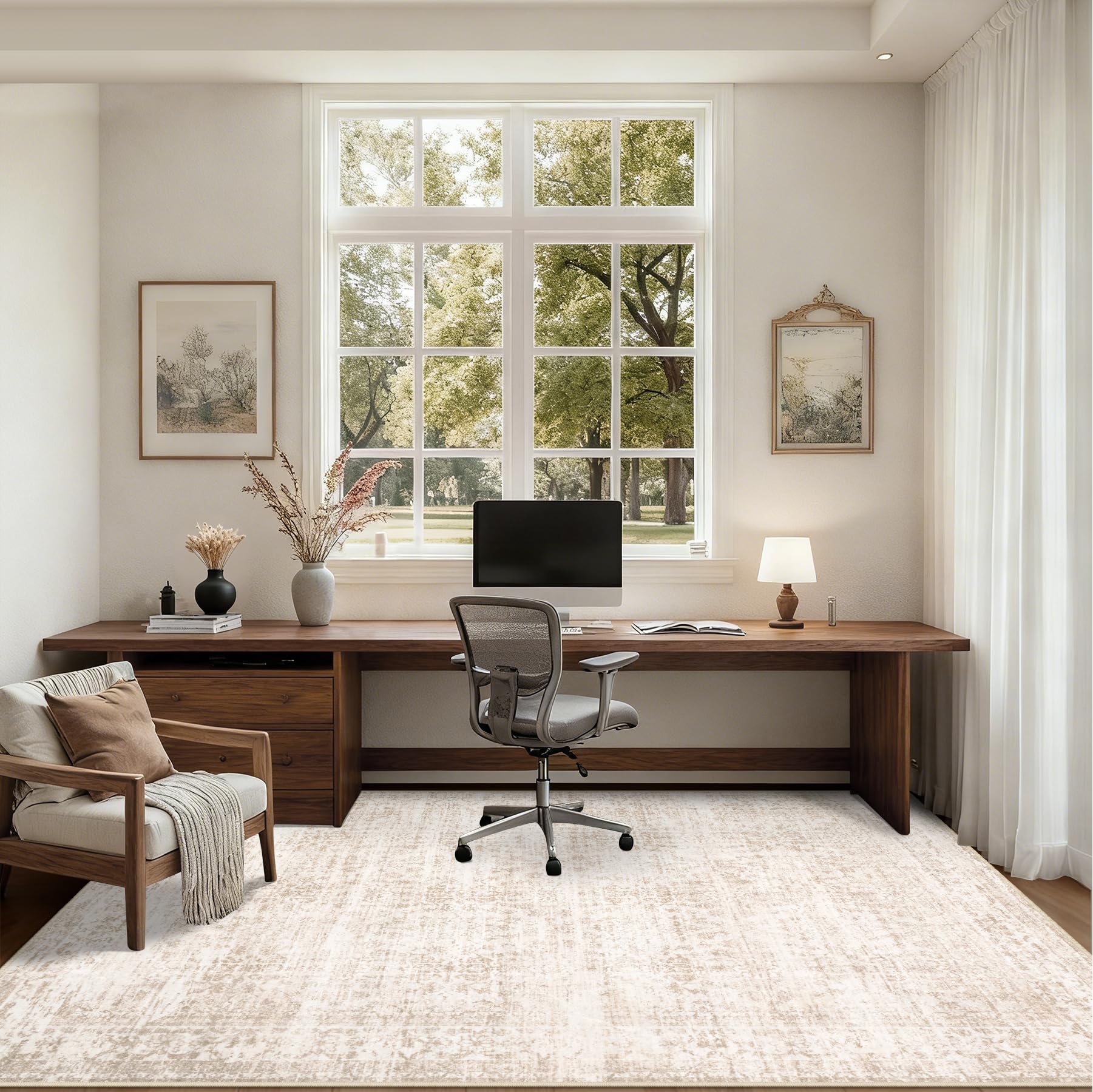 ExpediX rug in living room styled scene showing how it ties furniture together