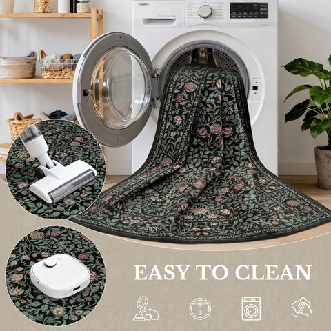 ExpediX rug folded to show machine-washable material for easy cleaning