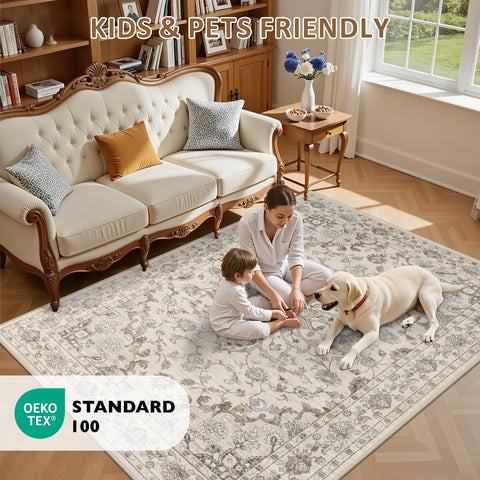 ExpediX folded rug ready for machine wash demonstrating easy-care convenience