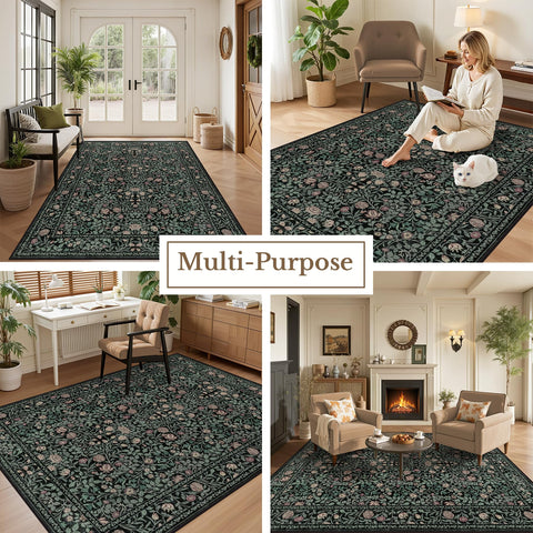 ExpediX area rug styled in a living room adding warmth and coordinated decor