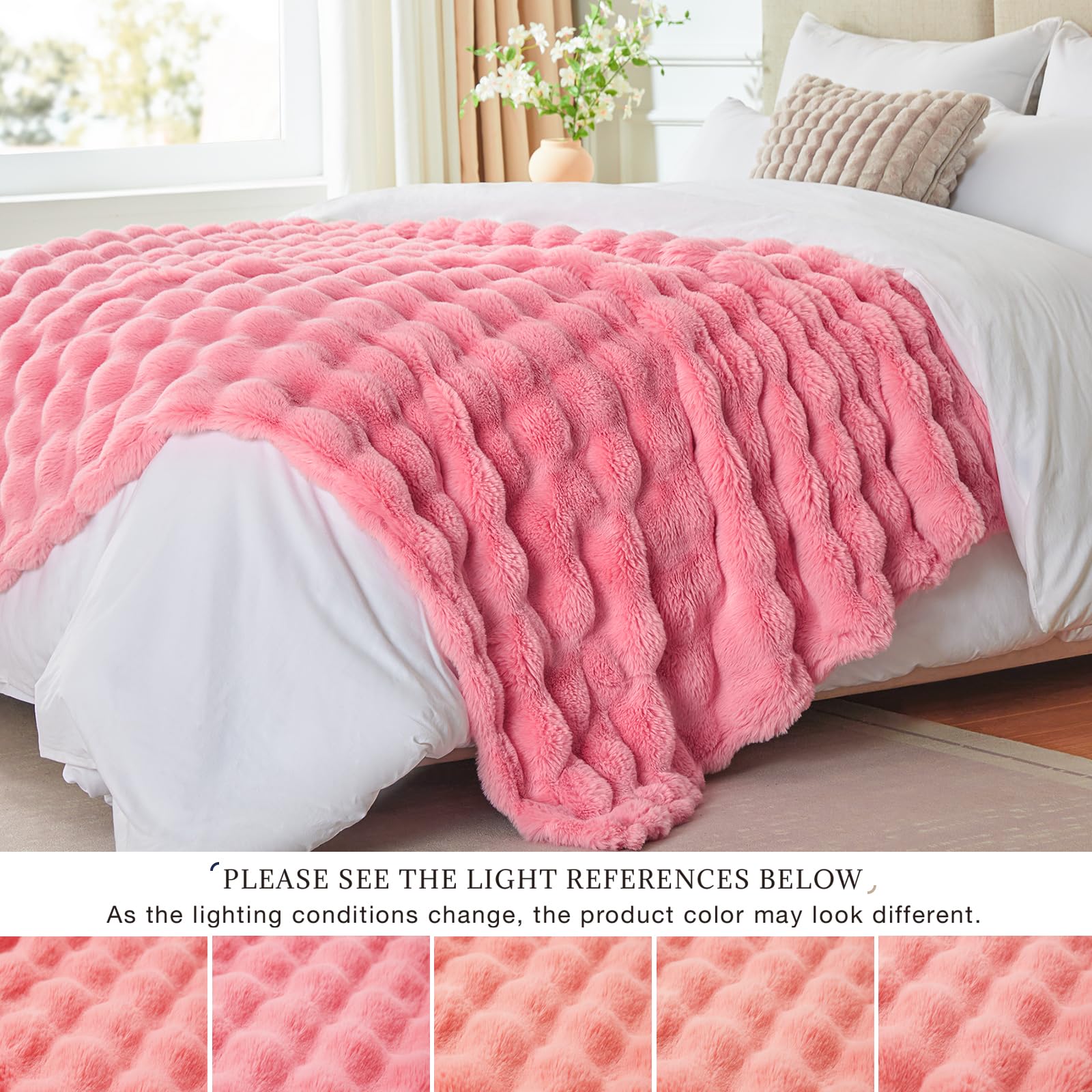 EXQ Home styled on bed delivering decorative warmth and softness