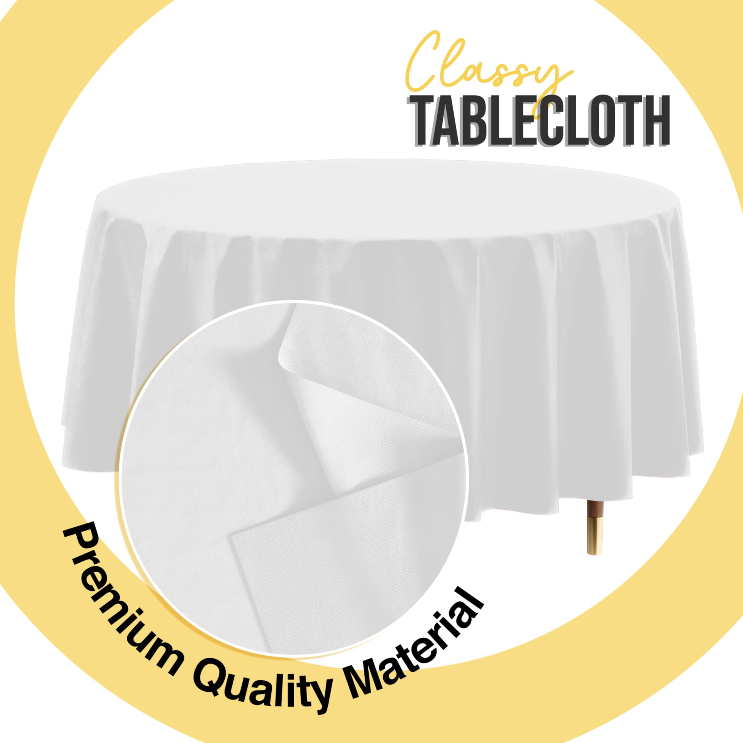 Exquisite table in use at a reception showing clean white look and easy cleanup