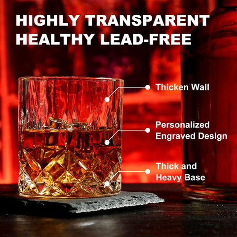 Two EXREIZST crystal whiskey tumblers displayed front-on for elegant serving