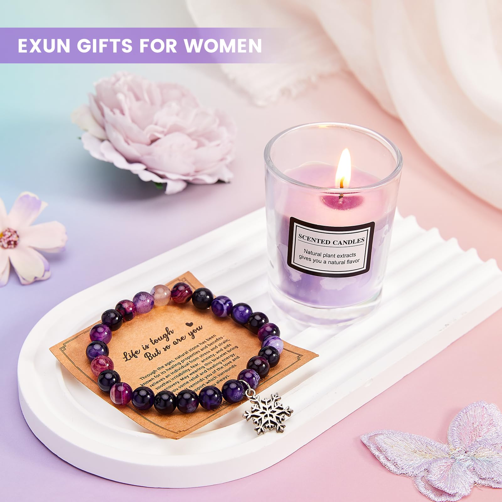 Exun gift box displayed in living room setting to inspire festive décor and giving