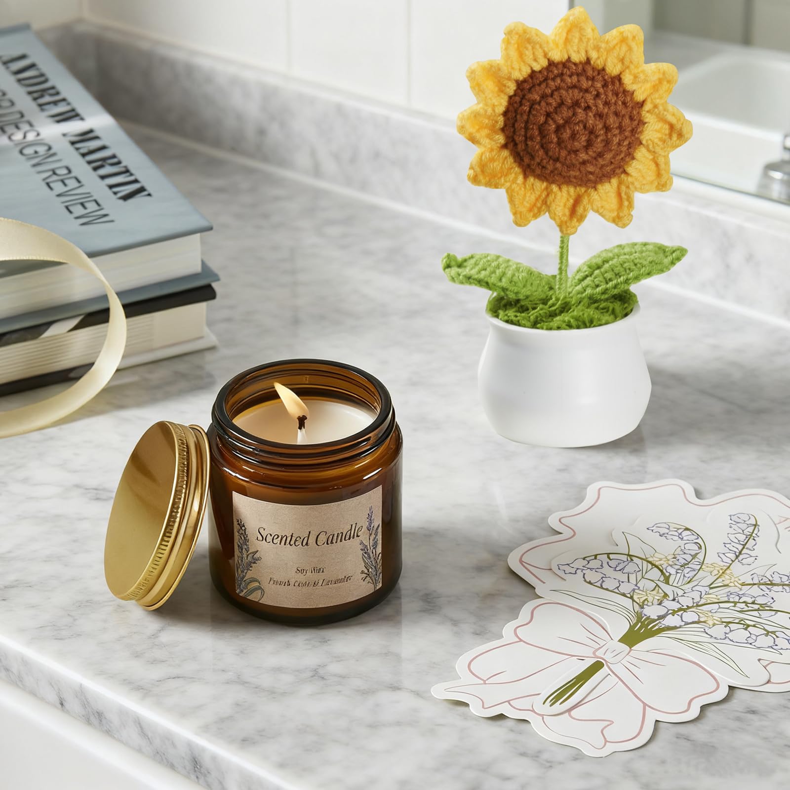 Eygcfy full gift set styled on a cozy chair showing how items create a relaxing corner
