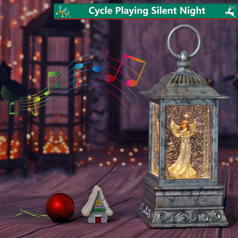 Eyrosa glitter motion inside globe demonstrating swirling sequins for festive ambiance