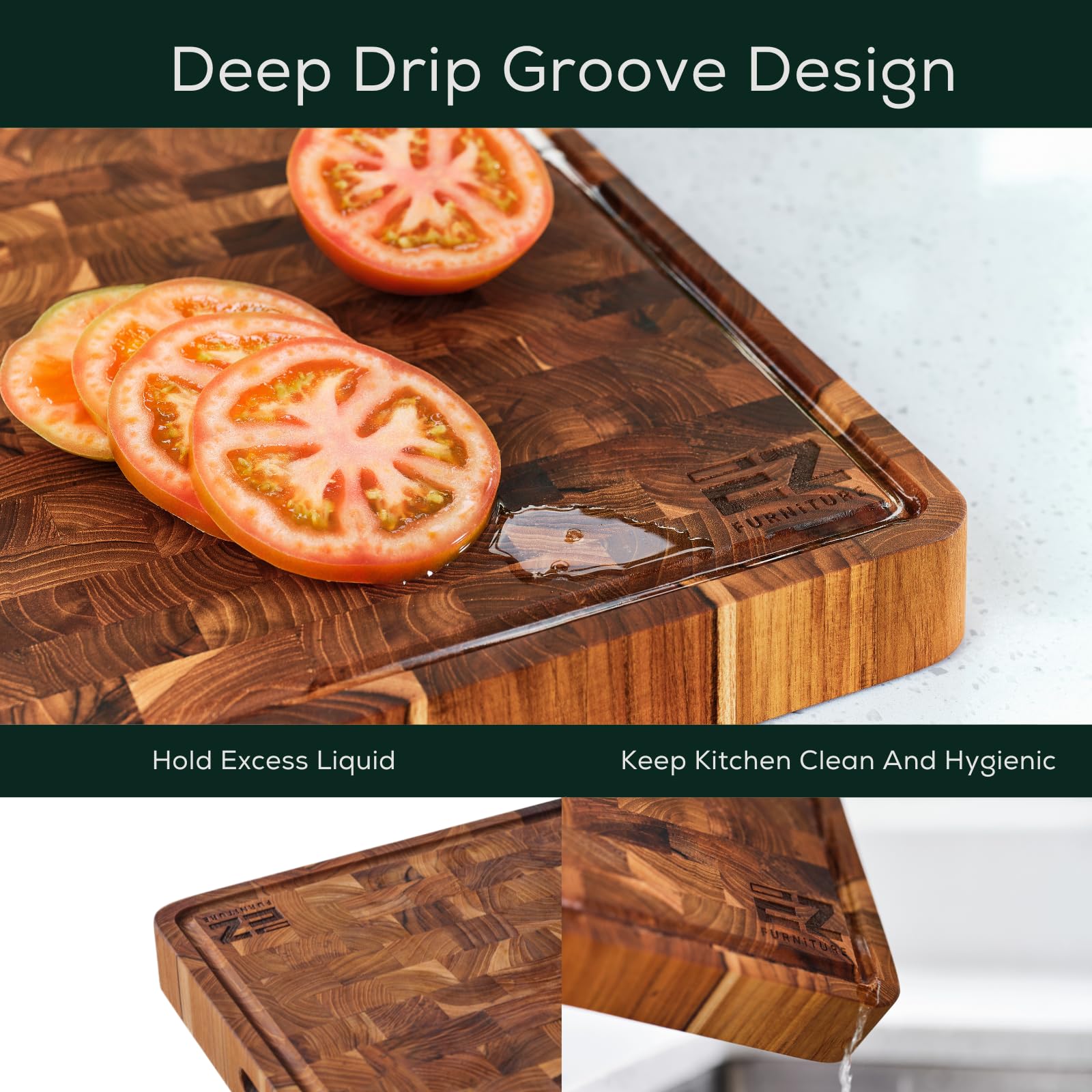 EZ FURNITURE finished surface label and sheen from food-grade mineral oil for long-lasting protection