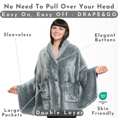 EzrAllora button detail showing oversized buttons for easy fastening benefit