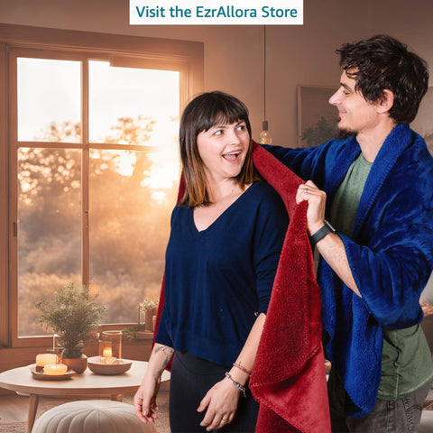 EzrAllora oversized button detail showing easy closure for steady fit