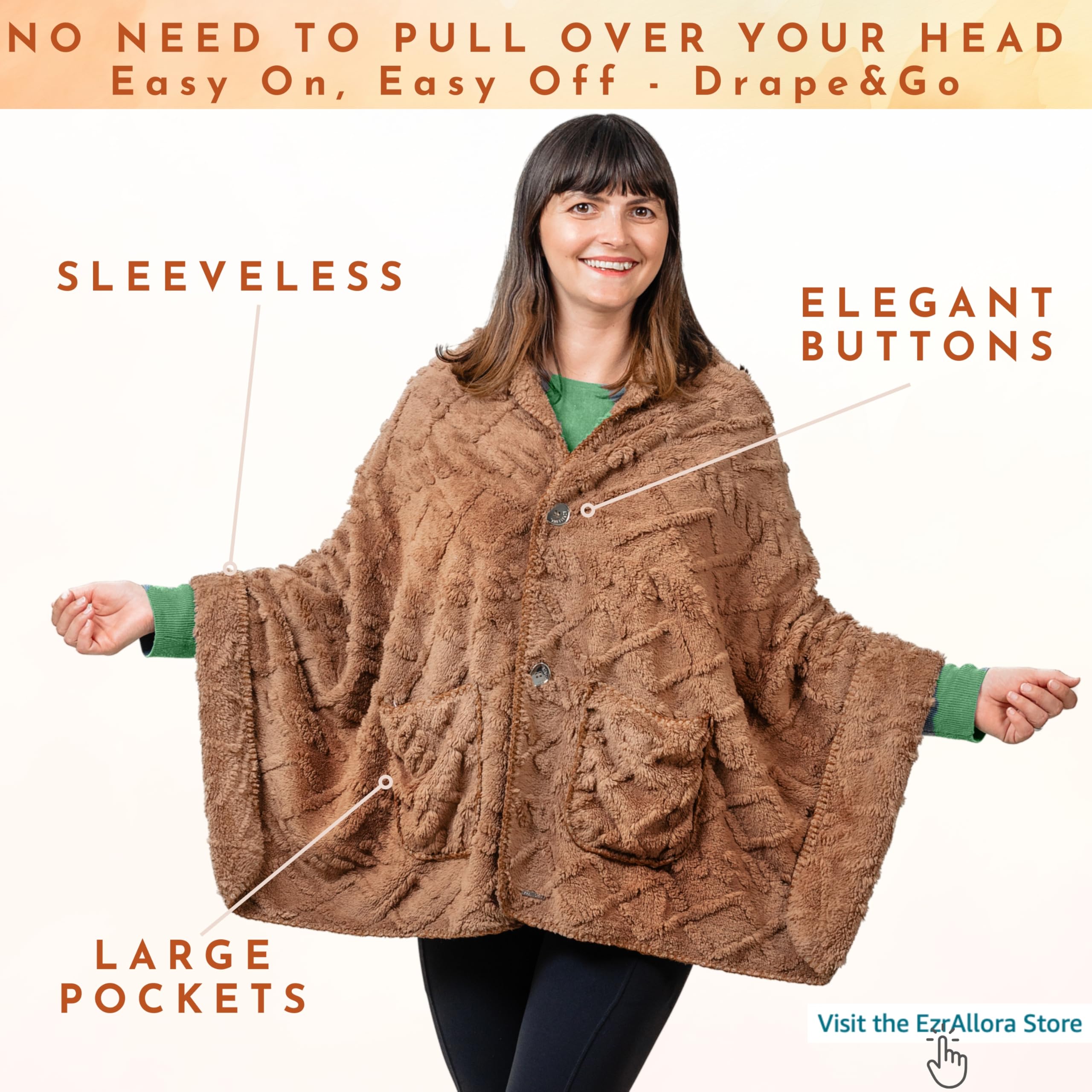 EzrAllora close-up jacquard fleece texture showing softness and refined pattern