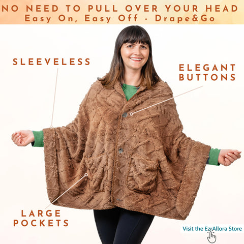 EzrAllora close-up jacquard fleece texture showing softness and refined pattern