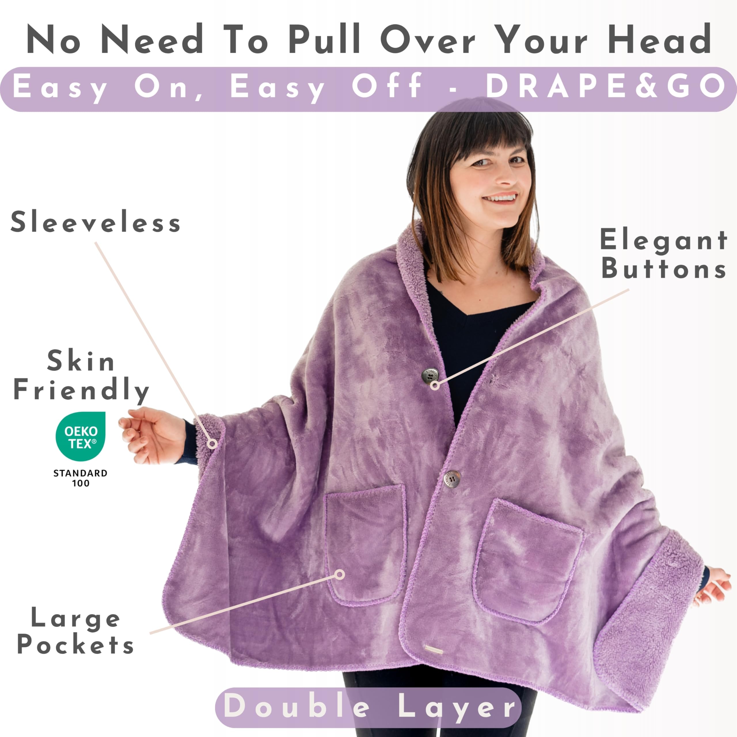 EzrAllora close-up sherpa texture highlighting plush comfort