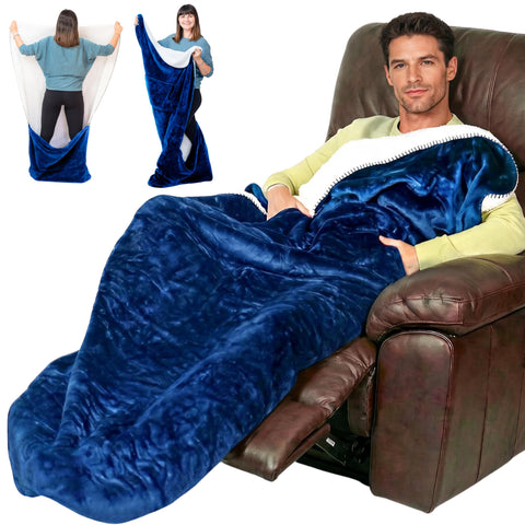 EzrAllora front view showing full blanket and foot pocket keeping feet warm