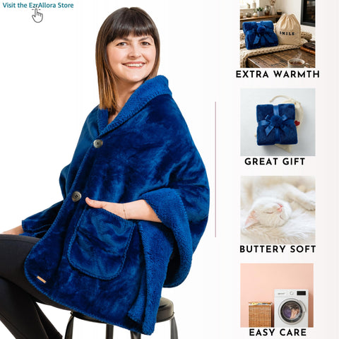EzrAllora worn in a home office showing free arm movement and warmth