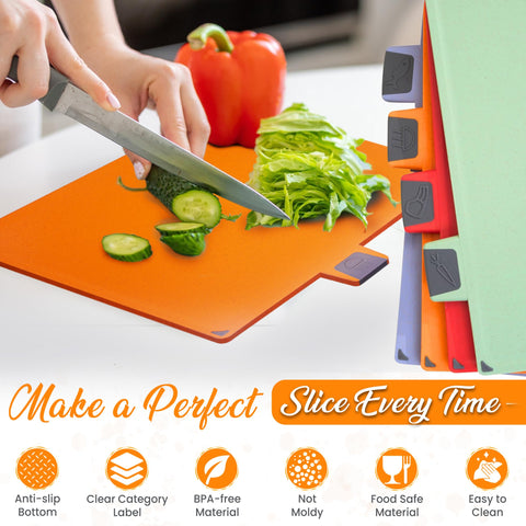 EZTICO cutting boards in use chopping vegetables for convenience