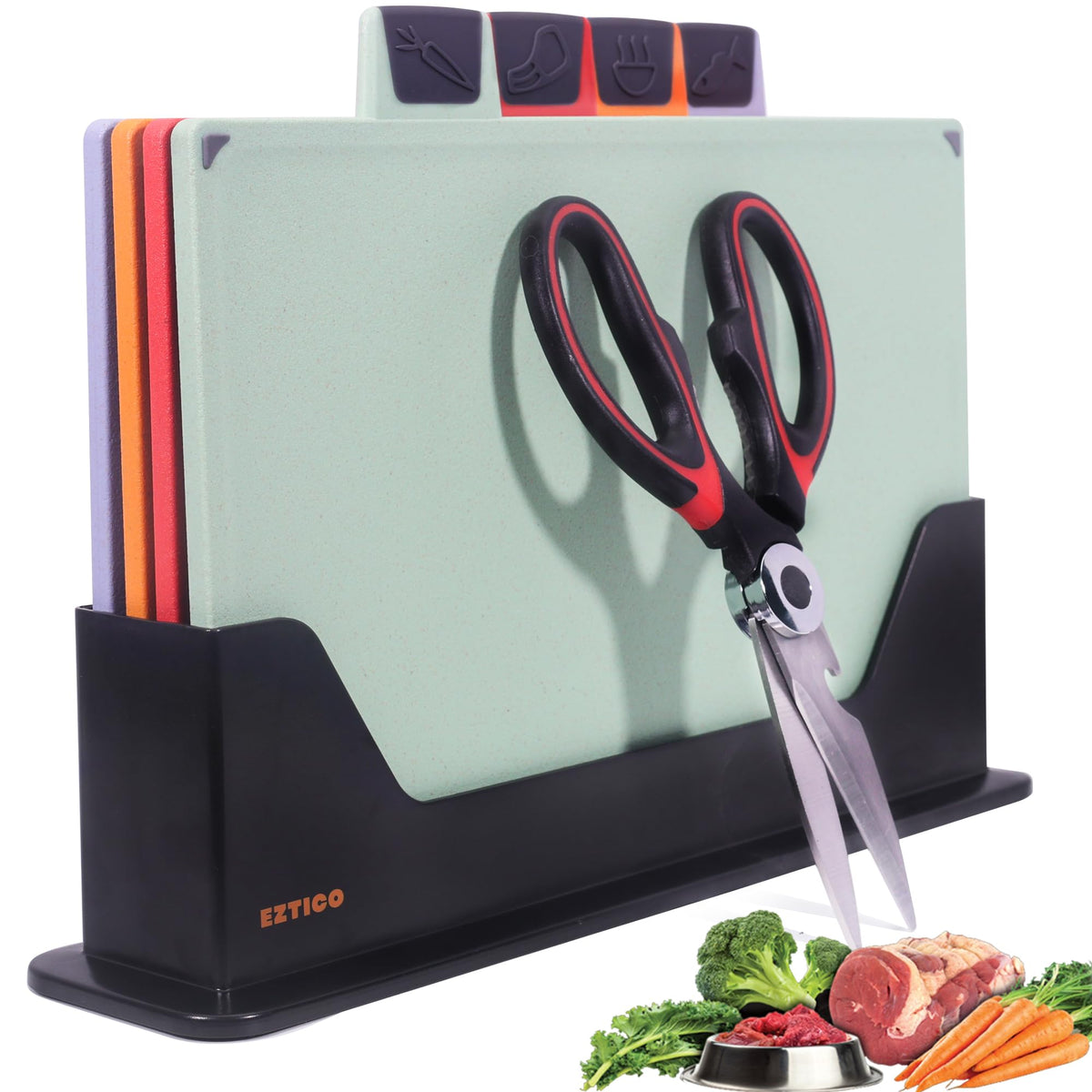 EZTICO front packaging with stand showing neat storage benefit
