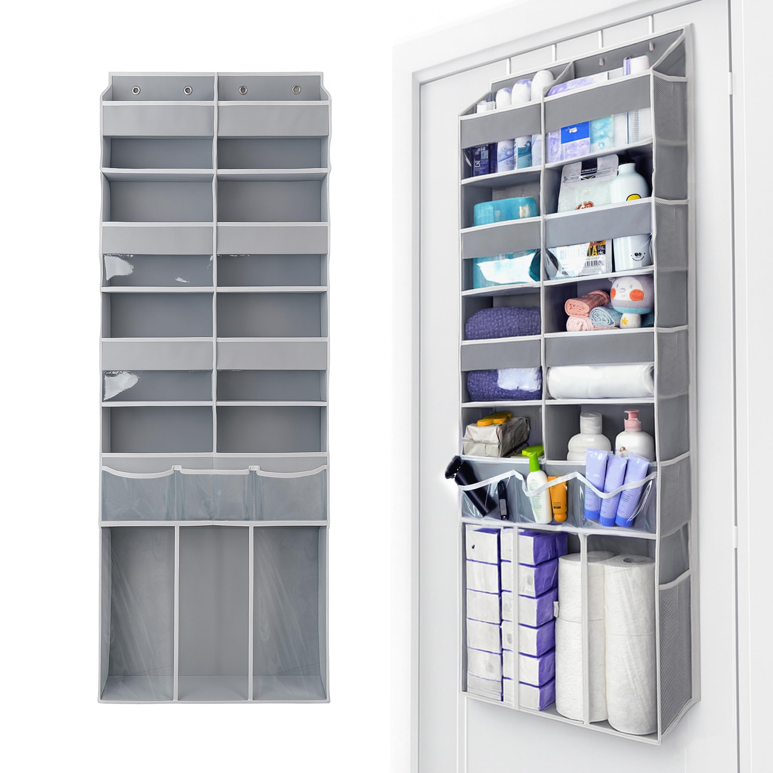EZVERY bottom compartment holding towels and bulk items with stability