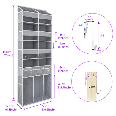 EZVERY hanging on bathroom door organizing toiletries and towels