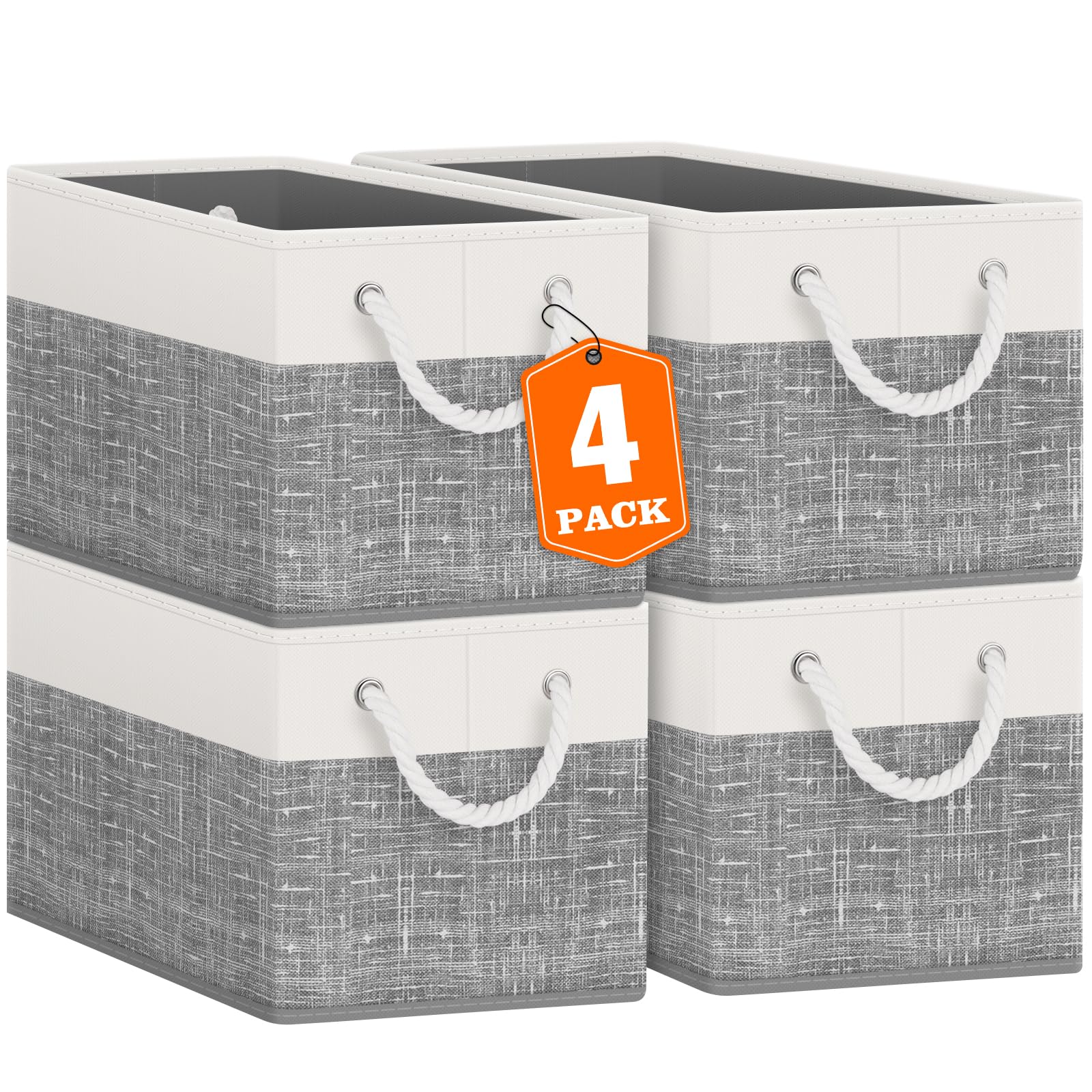 Fab totes front view packed basket showing tidy storage benefit